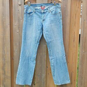ATTRACTIVE Lucky Brand by Gene Montesano Wide Leg Women's Size 31 Embroi…